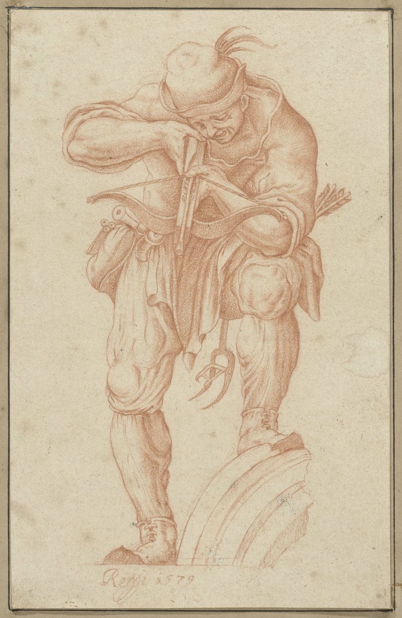 Bogenschütze, nach unten zielend von Orazio de Santis