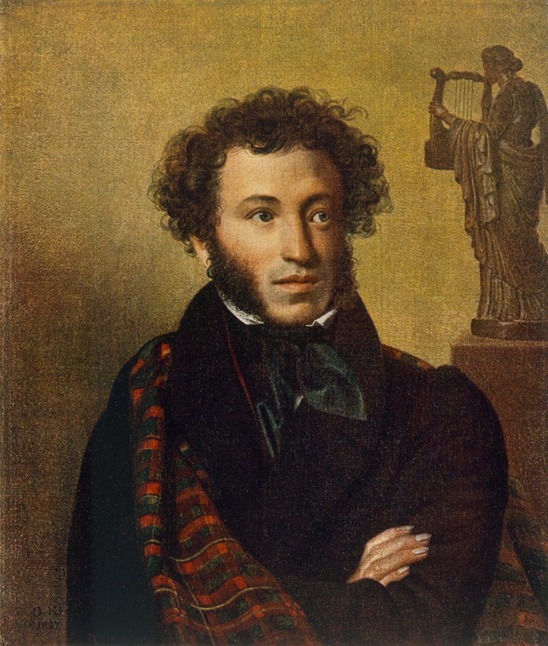 Porträt von Alexander Puschkin, 1827 von Orest Adamovich Kiprensky