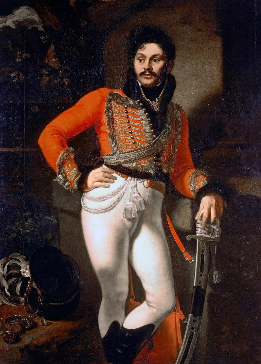 Porträt des Leib-Husaren-Regiments Oberst E.V. Davydov von Orest Kiprensky