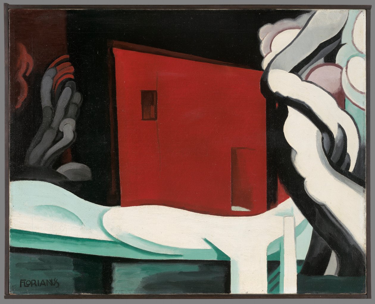 Schnee und Glühen von Oscar Bluemner