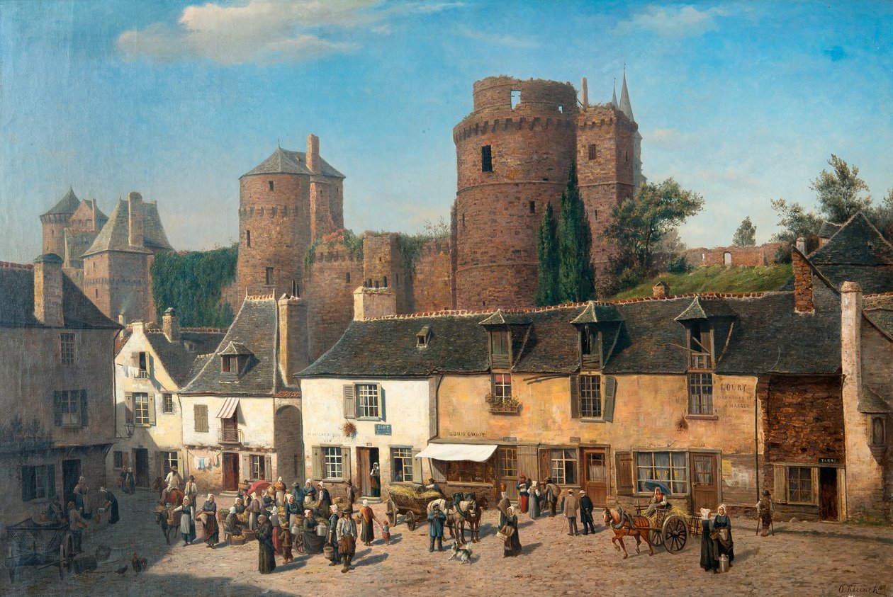 Marktplatz in Vitré von Oscar Kleineh