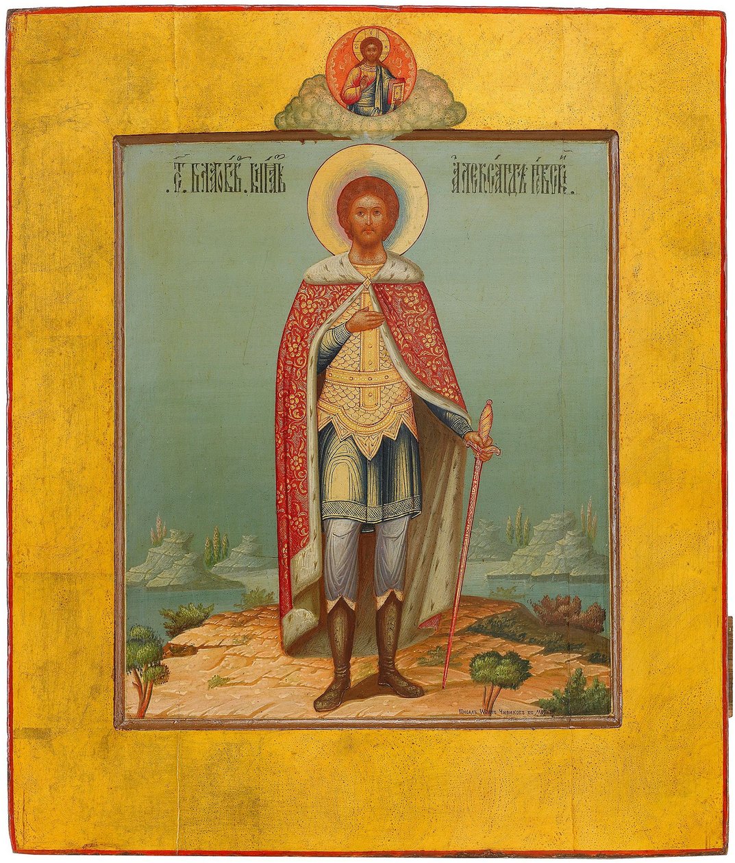 Heiliger Alexander Newski, 19. Jahrhundert von Osip Semionovich Chirikov