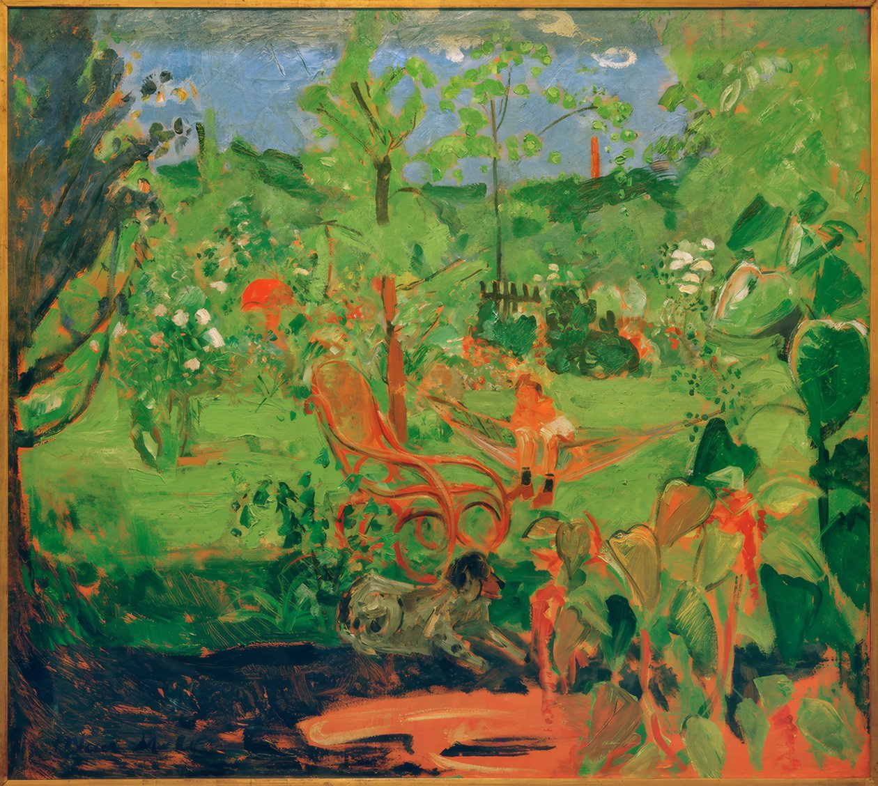 Fürstenfeldbruck, Gartenbild von Oskar Moll