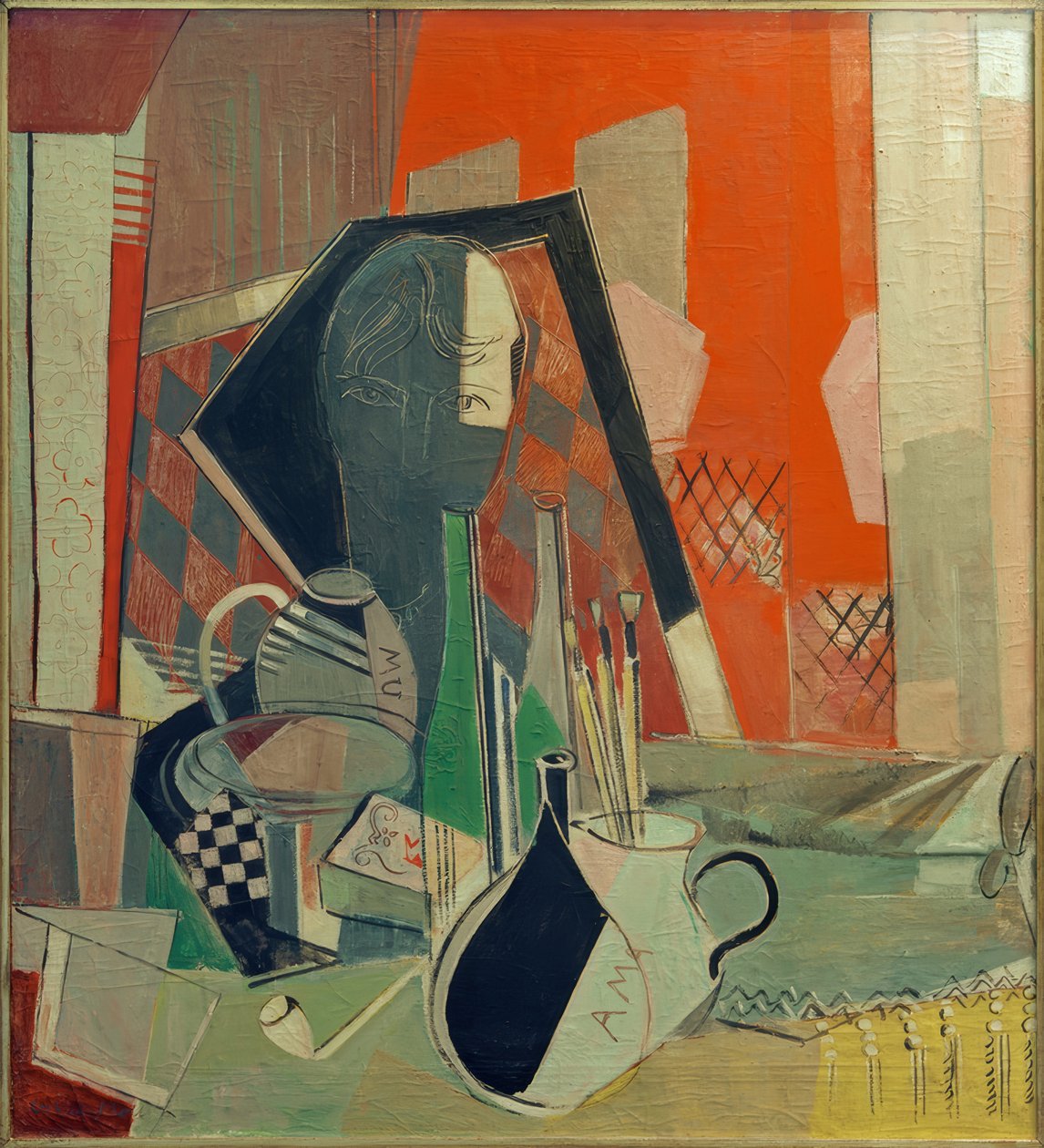 Komposition im Atelier, AMA MU von Oskar Moll