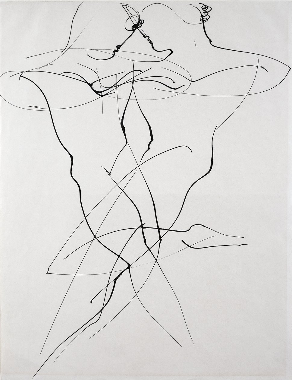 Zwei Figuren in gegensätzlicher Bewegung, Tanz von Oskar Schlemmer