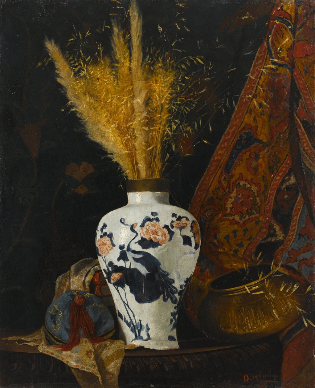 Blumen in einer weißen Vase von Osman Hamdi Bey