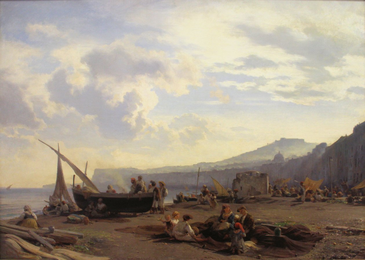 Strandszene von Oswald Achenbach