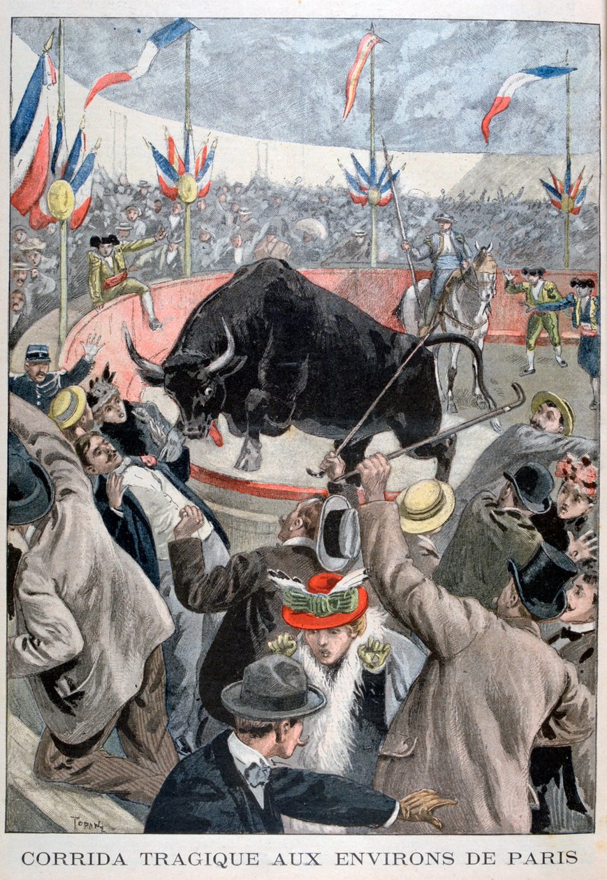 Tragischer Stierkampf-Unfall um Paris, 1899 von Oswaldo Tofani