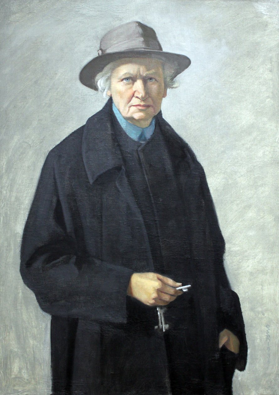 Selbstporträt mit Schlüsseln von Ottilie Roederstein
