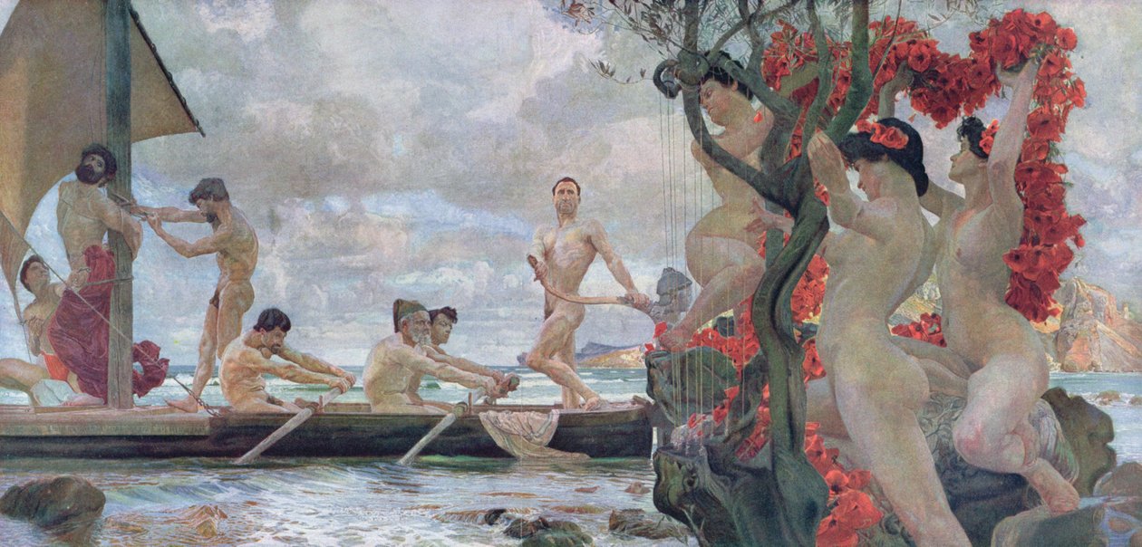 Odysseus und die Sirenen, ca. 1900 von Otto Greiner