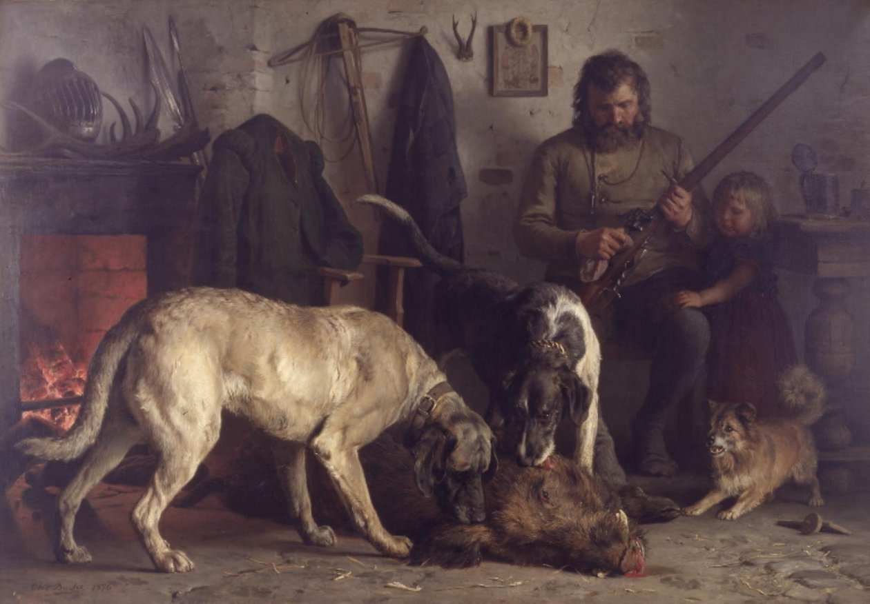 Nach der Wildschweinjagd von Otto Bache