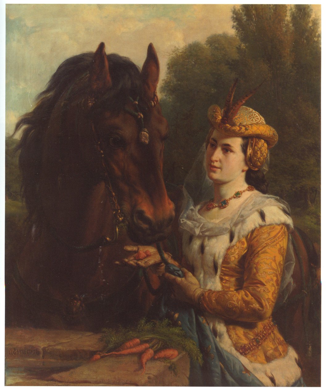 Jacoba von Bayern mit ihrem Pferd von Otto Eerelman