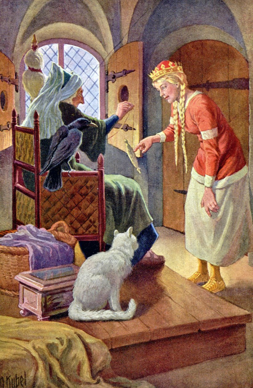 Dornröschen, ca. 1900 (Postkarte) von Otto Kubel
