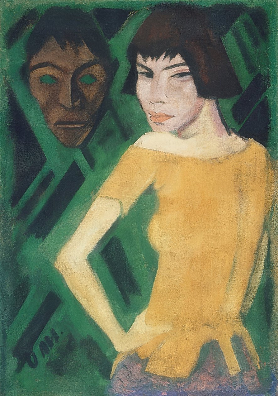 Maschka mit Maske von Otto Mueller