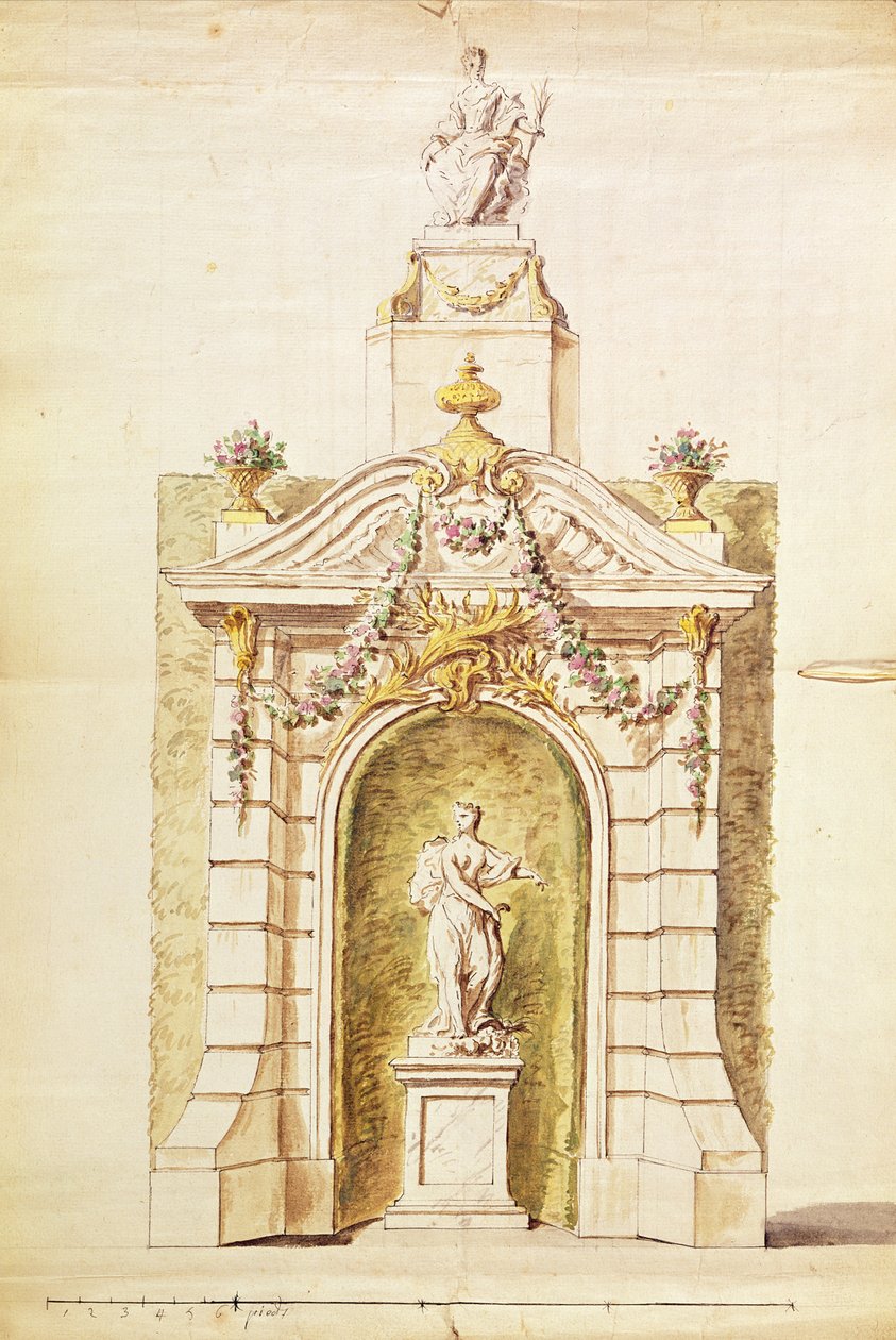 Projekt für das Feuer von St. John, 1741 von P. L. and L. C. Dumesnil
