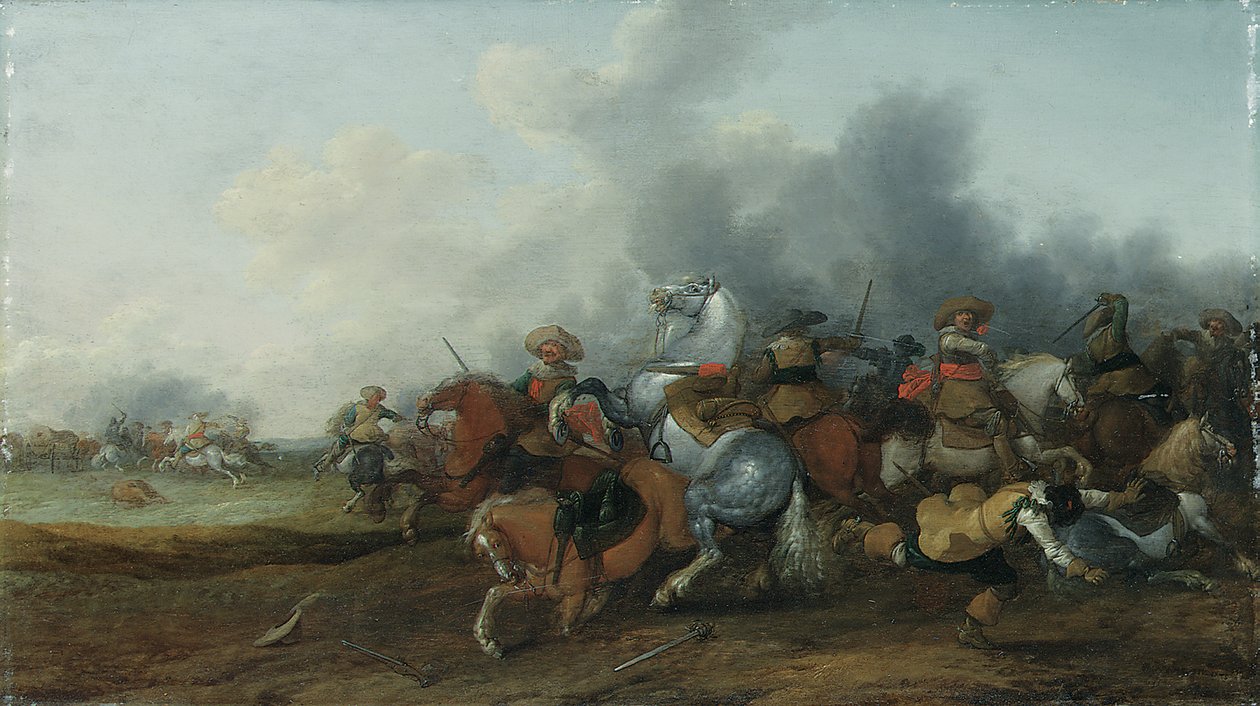 Ein Kavalleriegefecht, 1632 von Palamedes Palamedesz