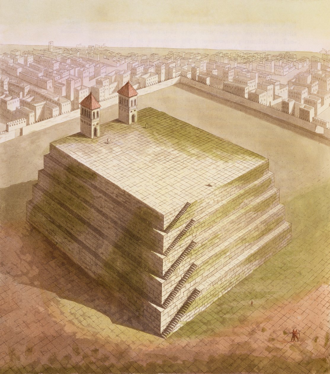 Ein Teocalli in Mexiko von Paolo Fumagalli