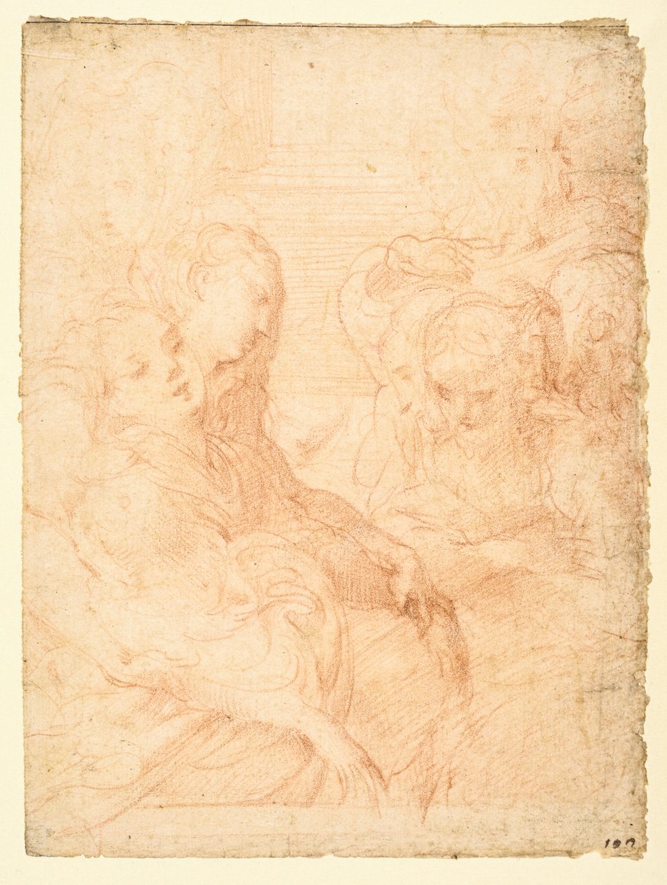 Gruppe von Frauen (recto) von Parmigianino