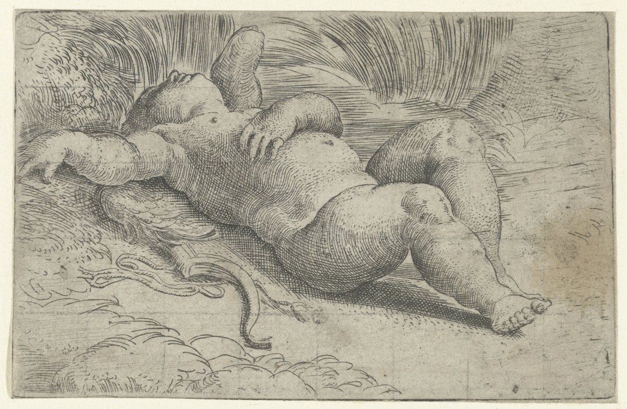 Schlafender Cupido von Parmigianino