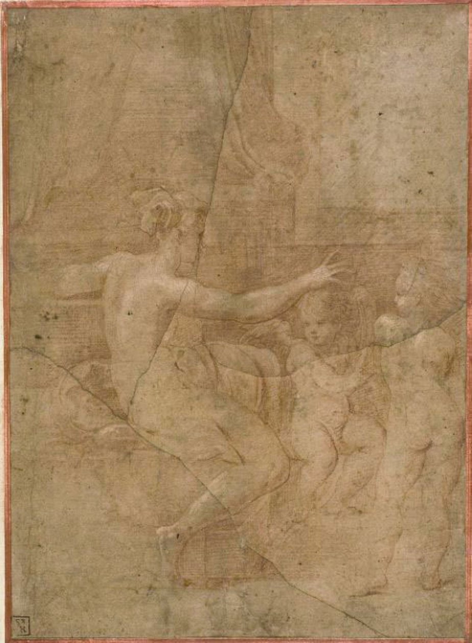 Venus mit Amor und Putto von Parmigianino