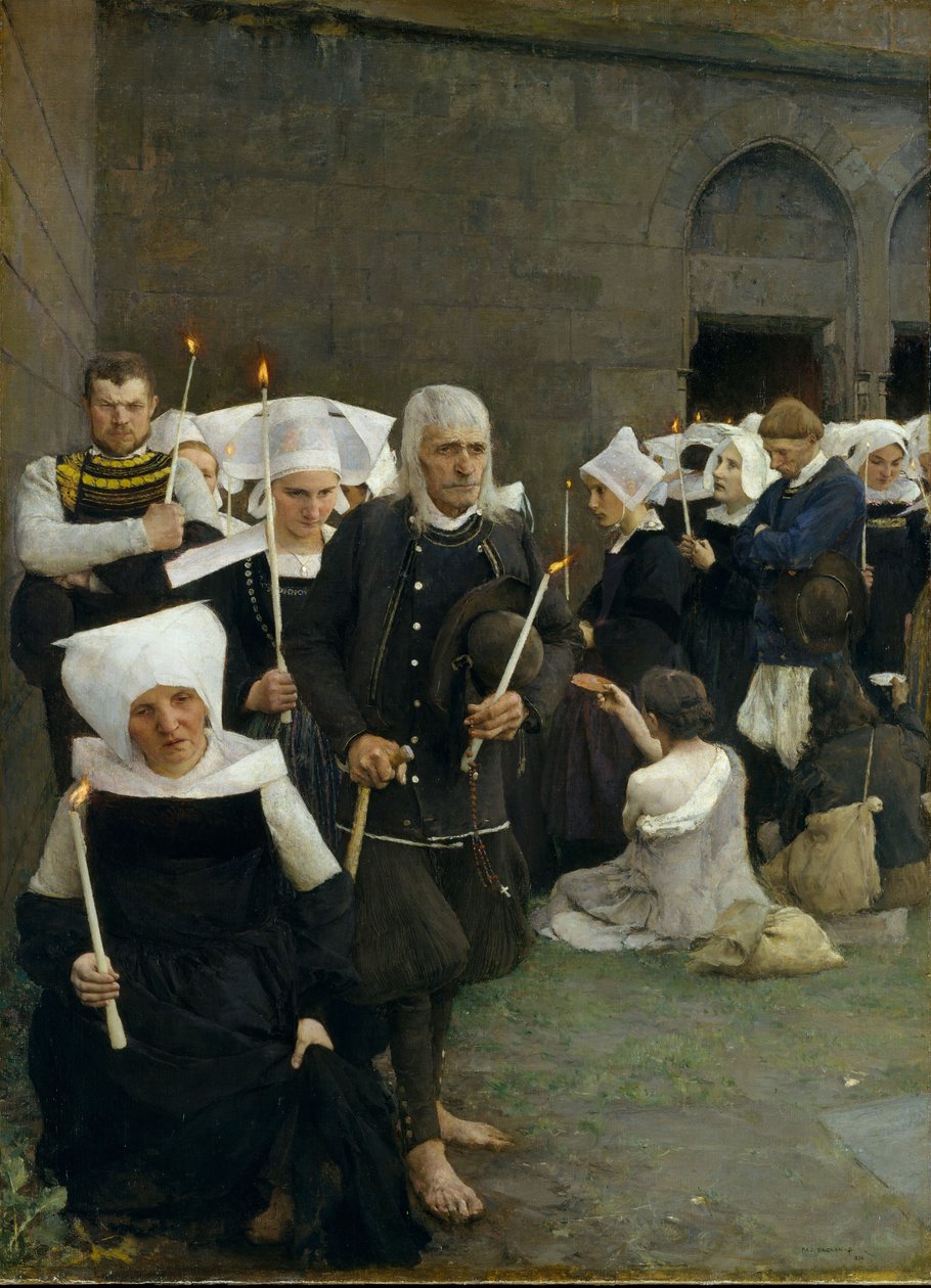 Die Vergebung in der Bretagne, 1886 von Pascal Adolphe Jean Dagnan Bouveret