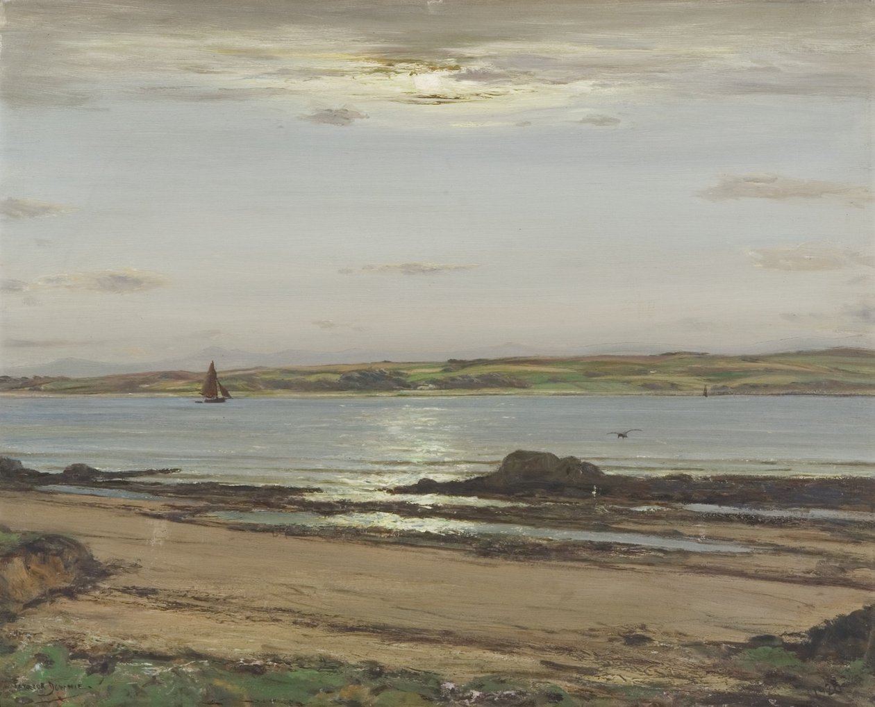 Sommermondlicht - Firth of Clyde von Patrick Downie