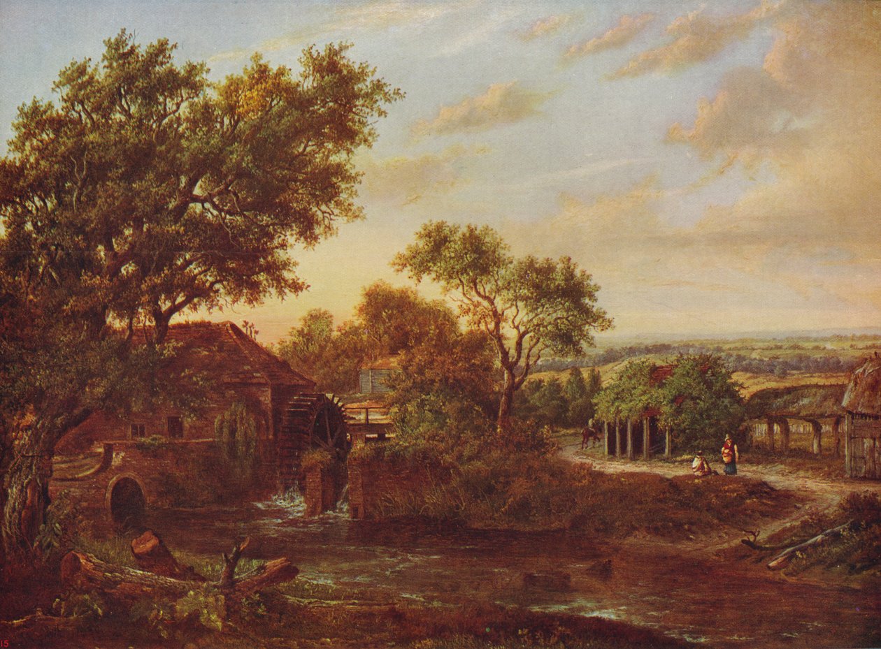 Die Wassermühle, Carshalton, 1830, um 1915 von Patrick Nasmyth