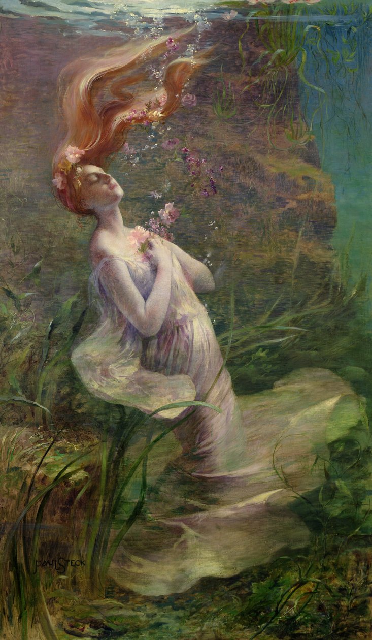 Ophelia ertrinkt, 1895 von Paul Albert Steck