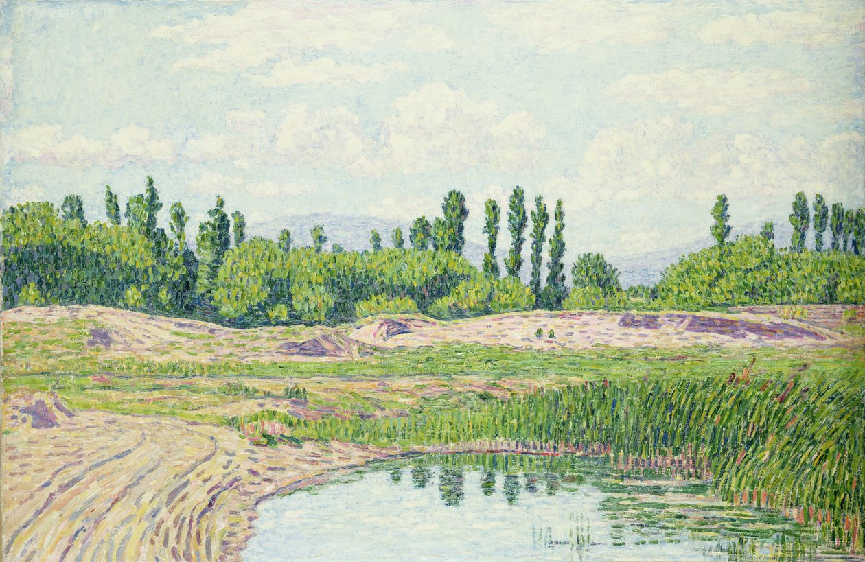 Landschaft mit Teich, bei Rimini von Paul Baum