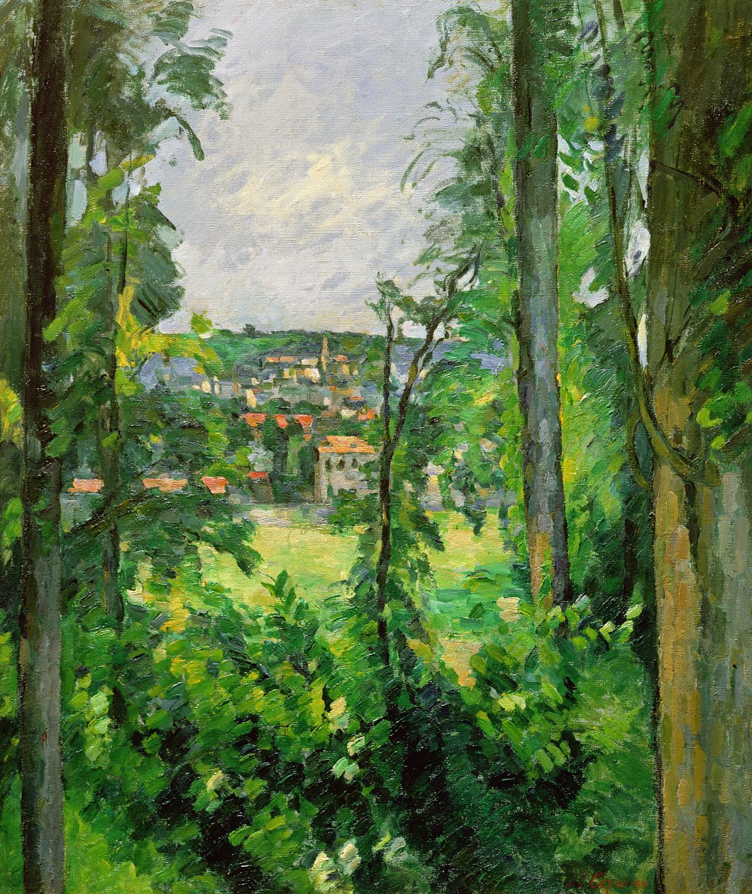 Auvers, Blick auf die Außenbezirke, ca. 1875-77 von Paul Cézanne