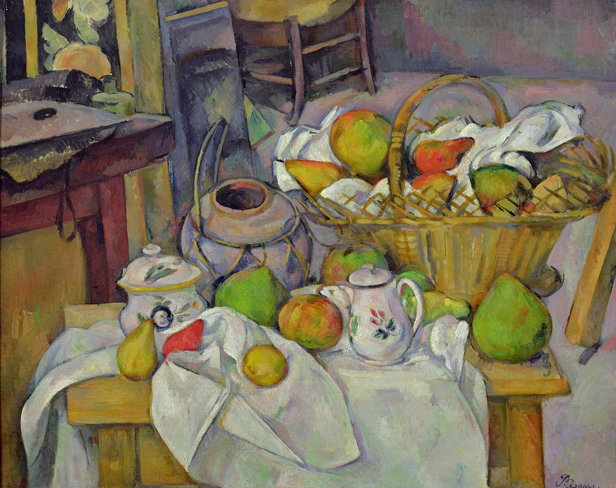 Stillleben mit Korb von Paul Cézanne