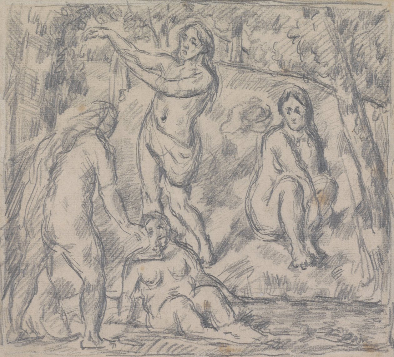 Studie von vier badenden Frauen von Paul Cézanne