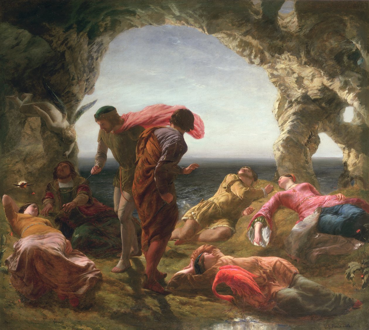 Szene aus Der Sturm, 1856 von Paul Falconer Poole