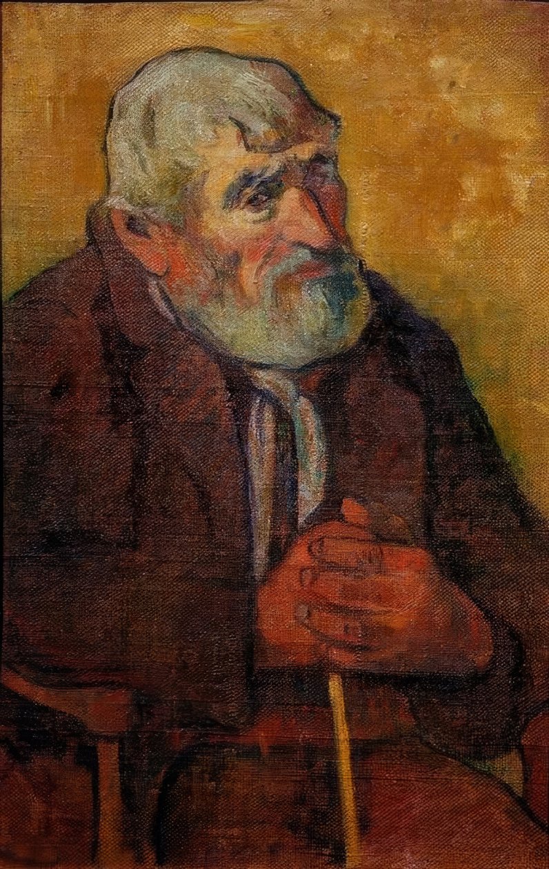 Der alte Mann mit dem Stock von Paul Gauguin