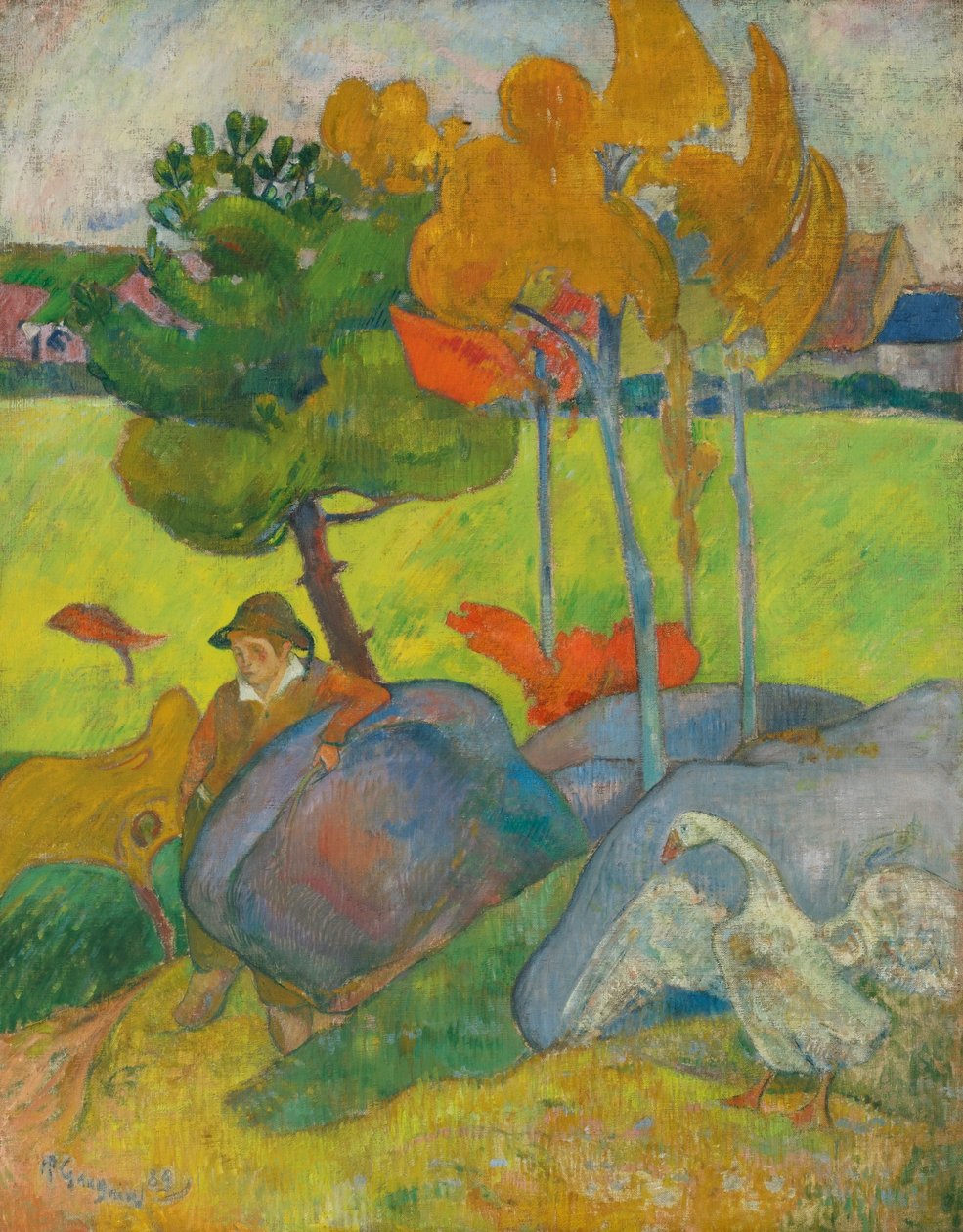 Kleiner Bretone mit Gans von Paul Gauguin