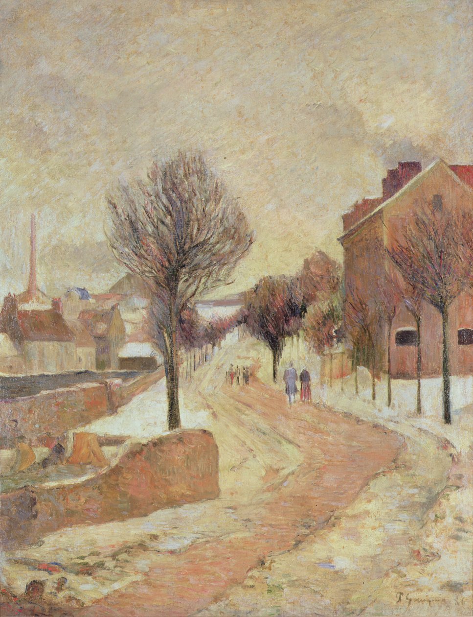 Vorort im Schnee (Wintertag), 1886 von Paul Gauguin