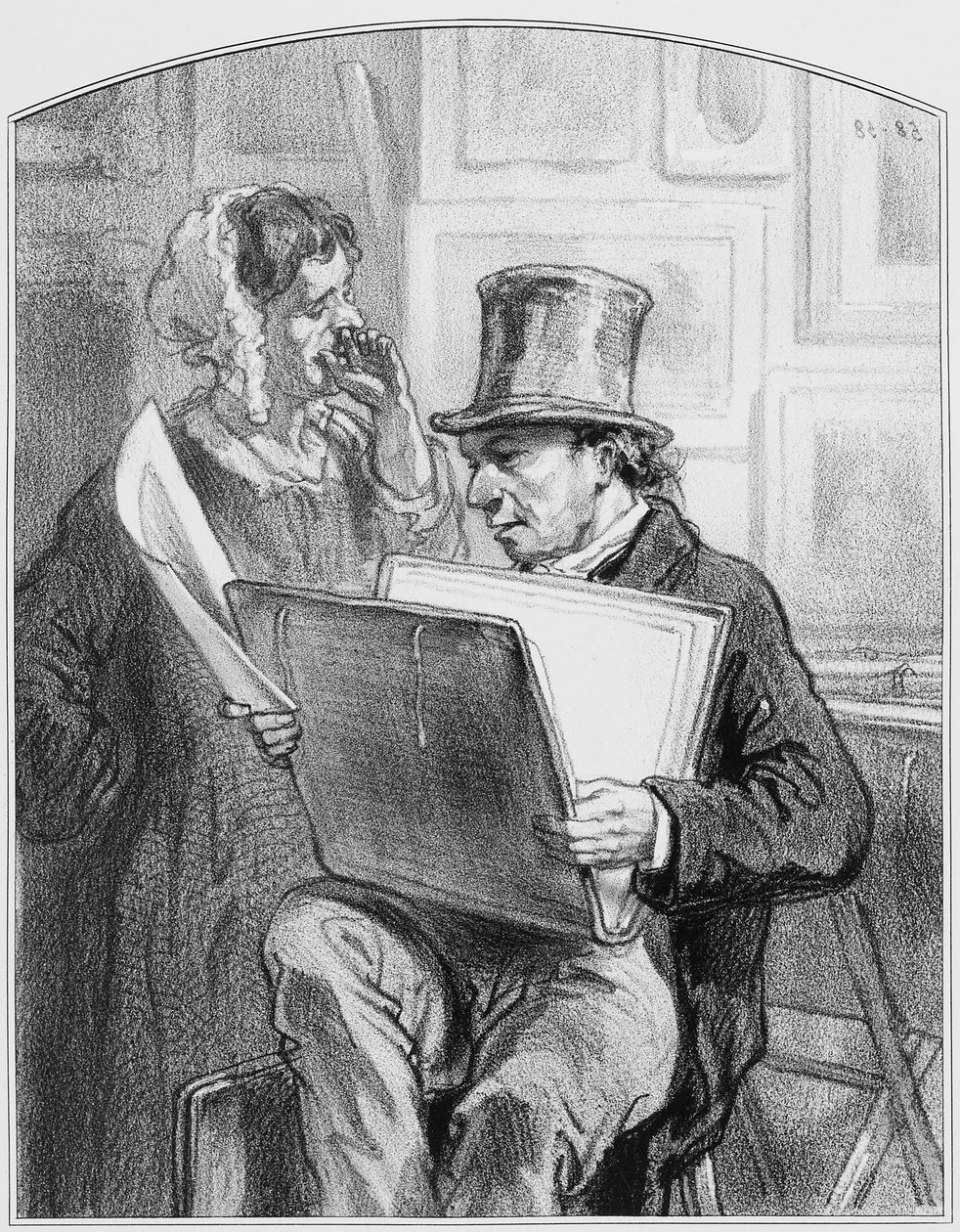Avant la lettre, Platte 10 aus Les Toquades, 1858 von Paul Gavarni