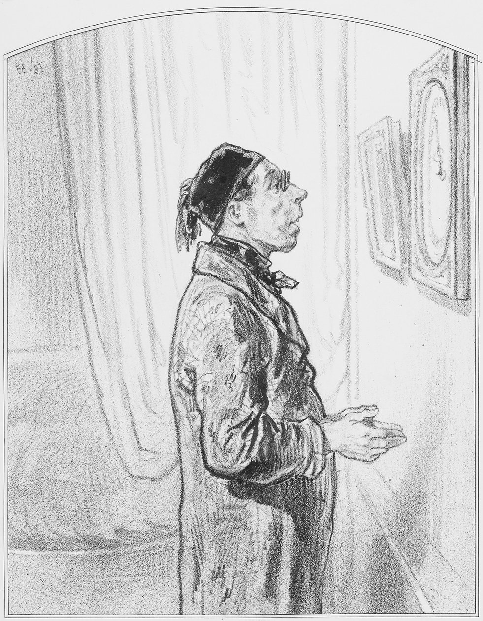 Le baromètre, Platte 6 aus Les Toquades, 1858 von Paul Gavarni