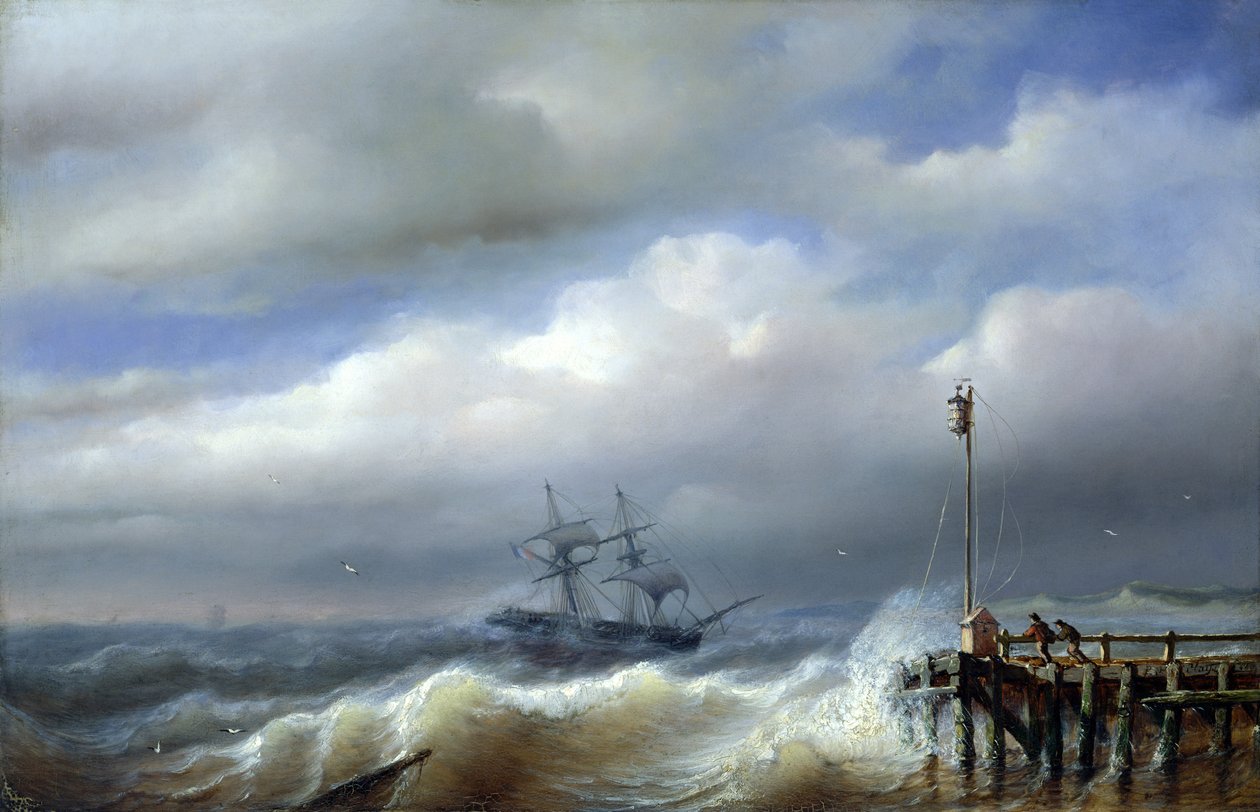 Stürmische See bei Unwetter, 1846 von Paul Jean Clays