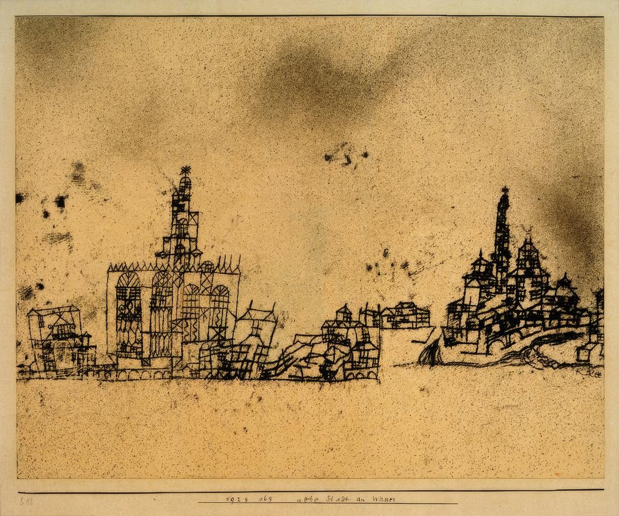Alte Stadt am Wasser von Paul Klee