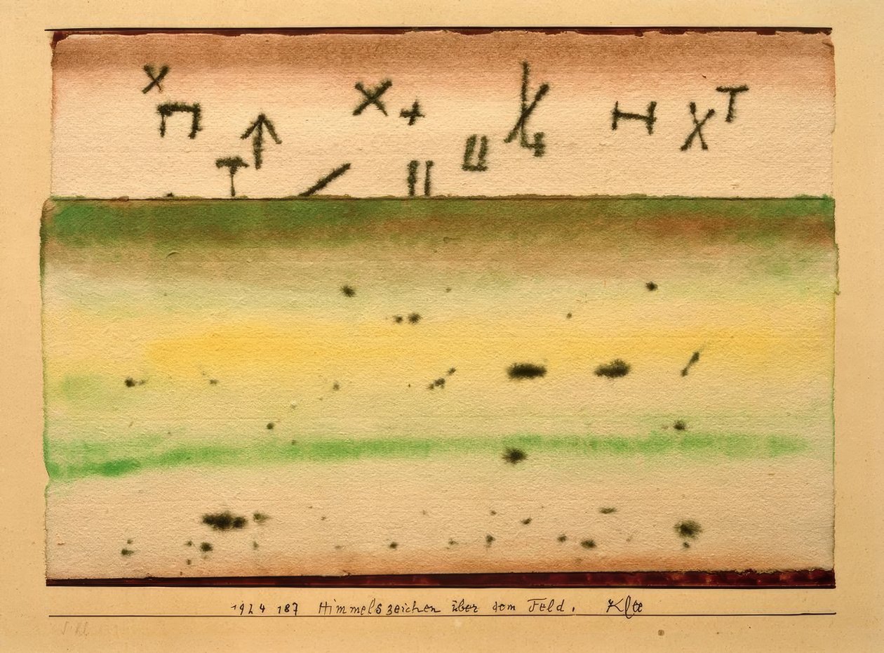 Himmelszeichen über dem Feld von Paul Klee
