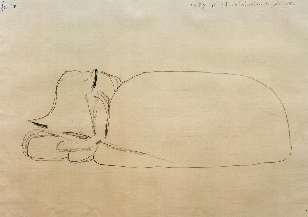 Schlummernde Katze von Paul Klee