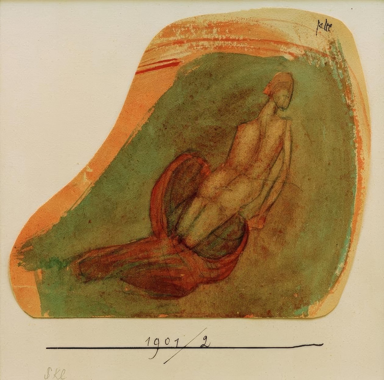 Schwebende Grazie (im pompeianischen Stil) von Paul Klee