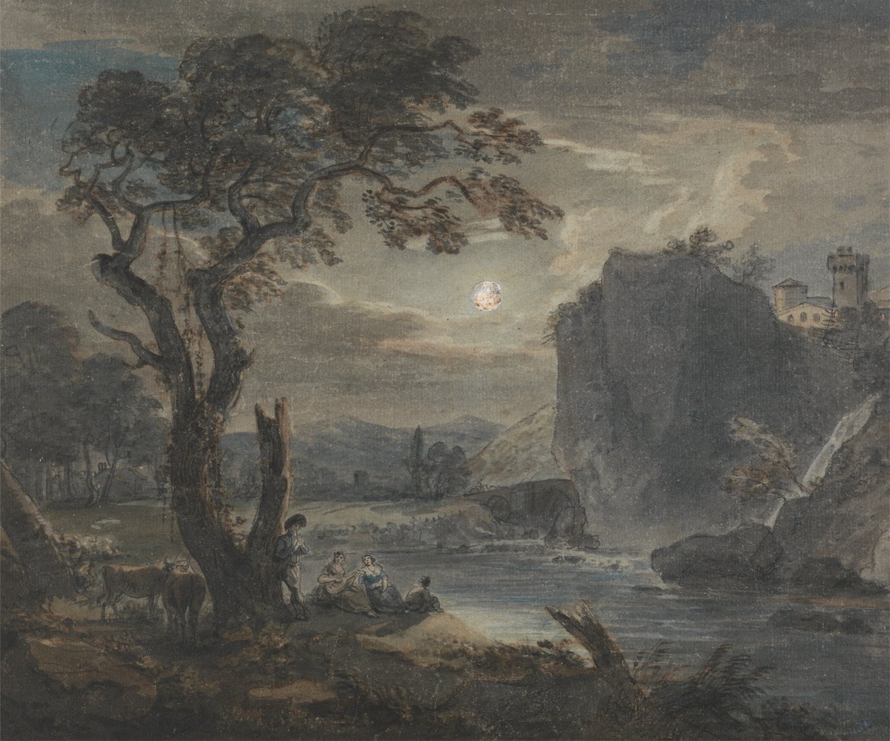 Musik im Mondschein von Paul Sandby