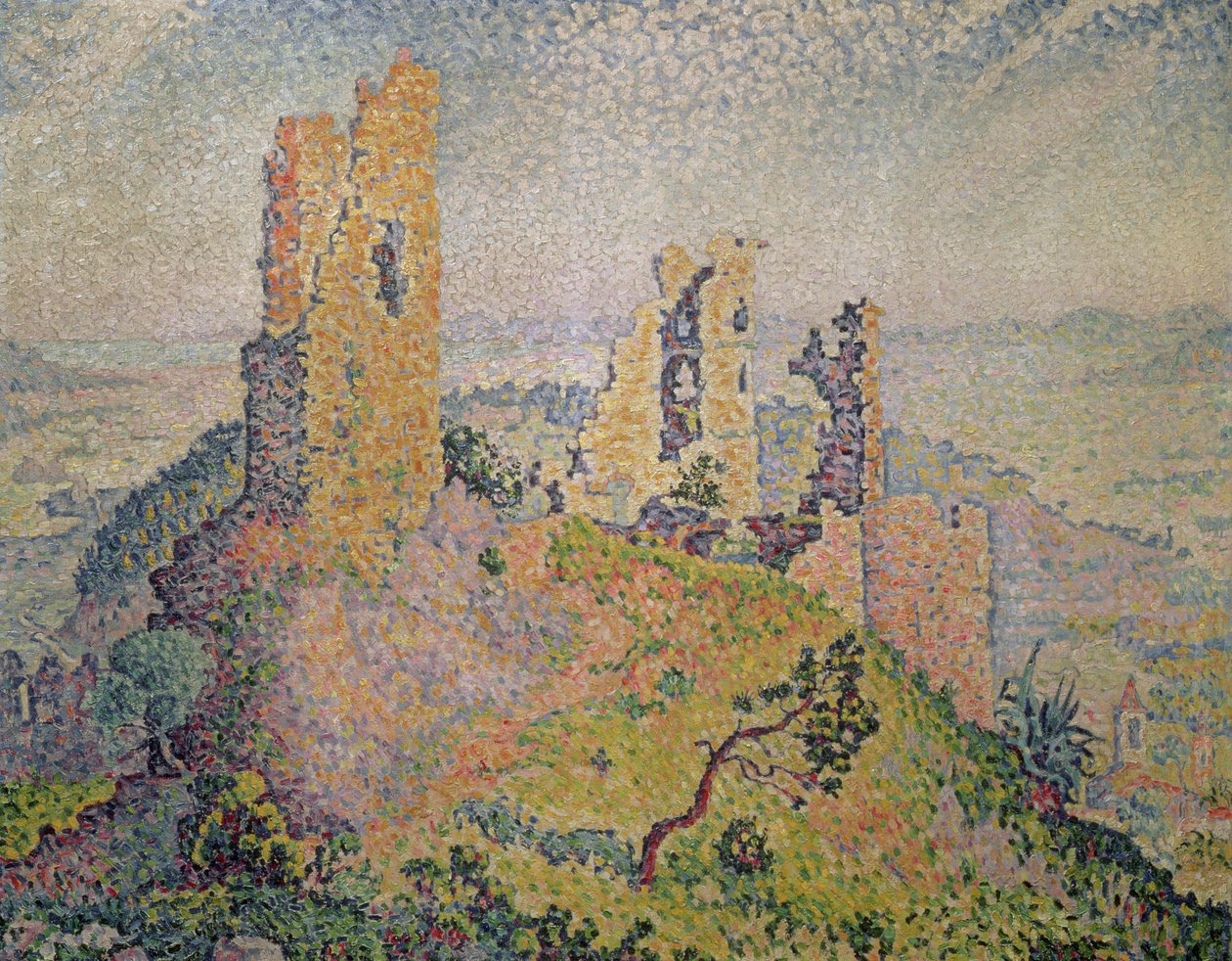 Landschaft mit einer Burgruine von Paul Signac