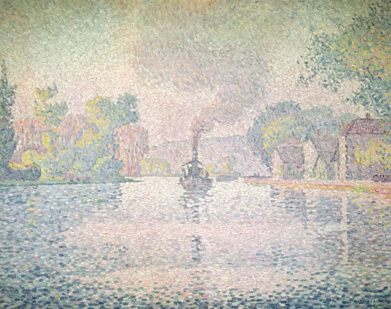 Die Seine bei Sannois, der Schlepper l