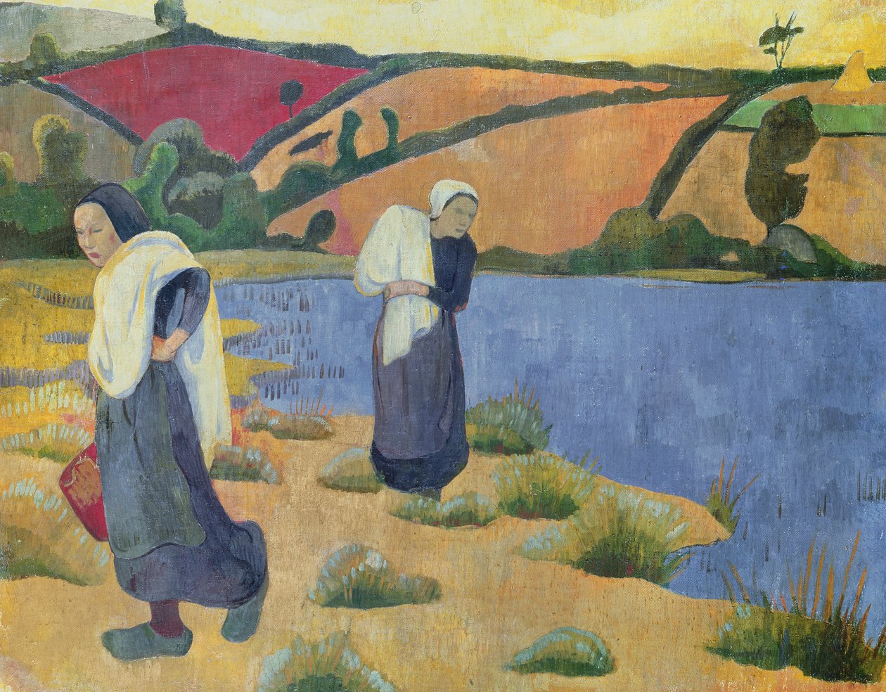 Wäscherinnen am Fluss Laita, in der Nähe von Pouldu, 1892 von Paul Sérusier