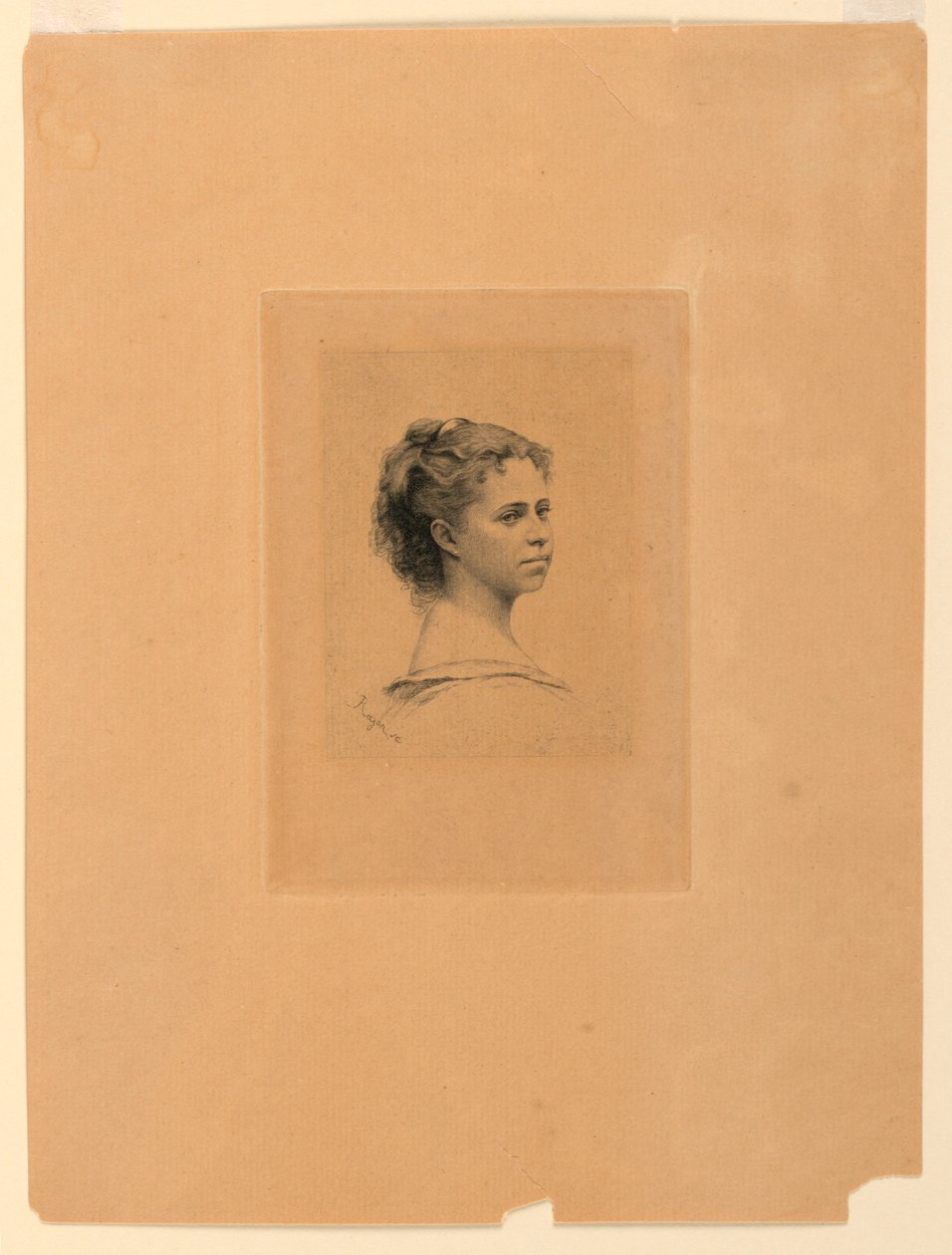 Porträt von Mlle. Delaporte von Paul Adolphe Rajon