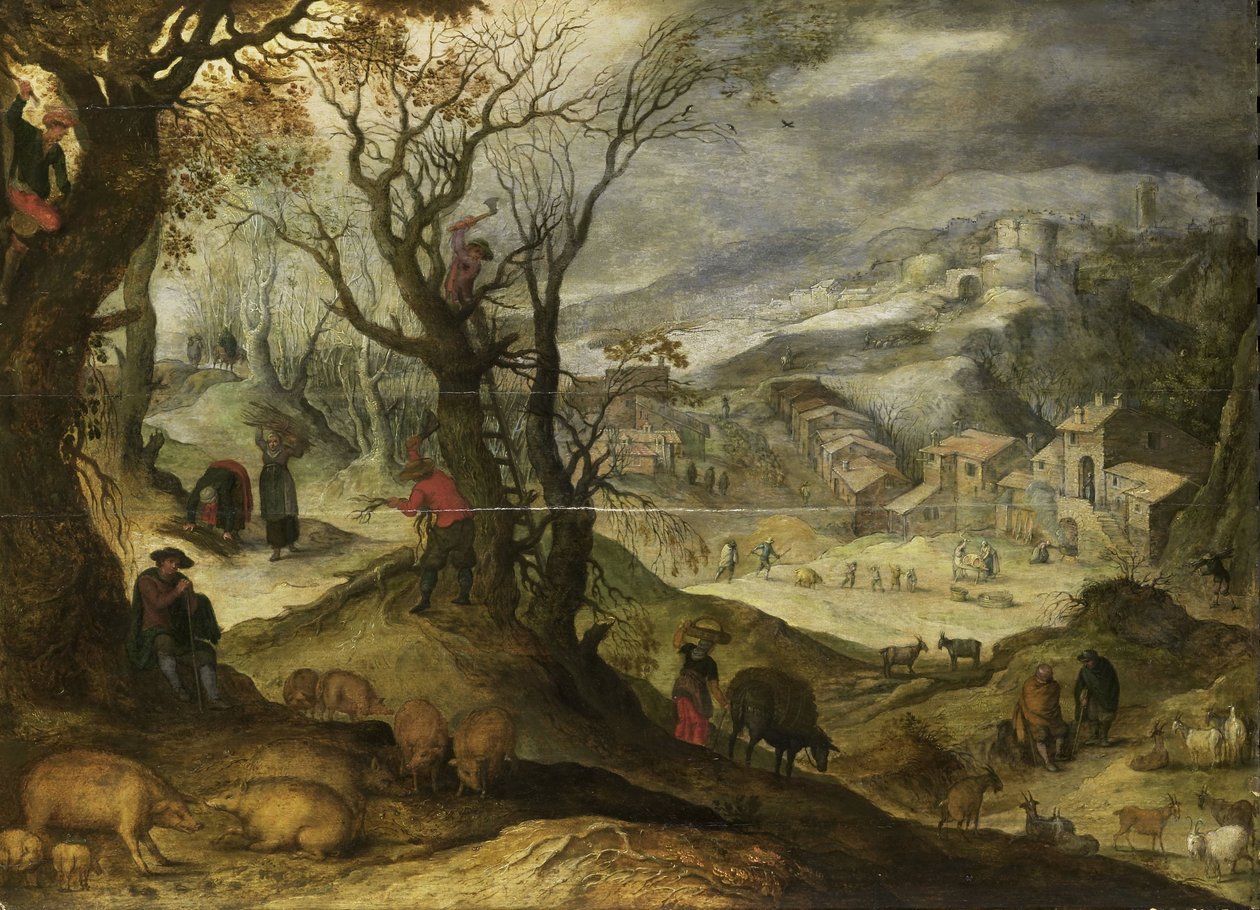 Winterlandschaft von Paul Bril (copy after)