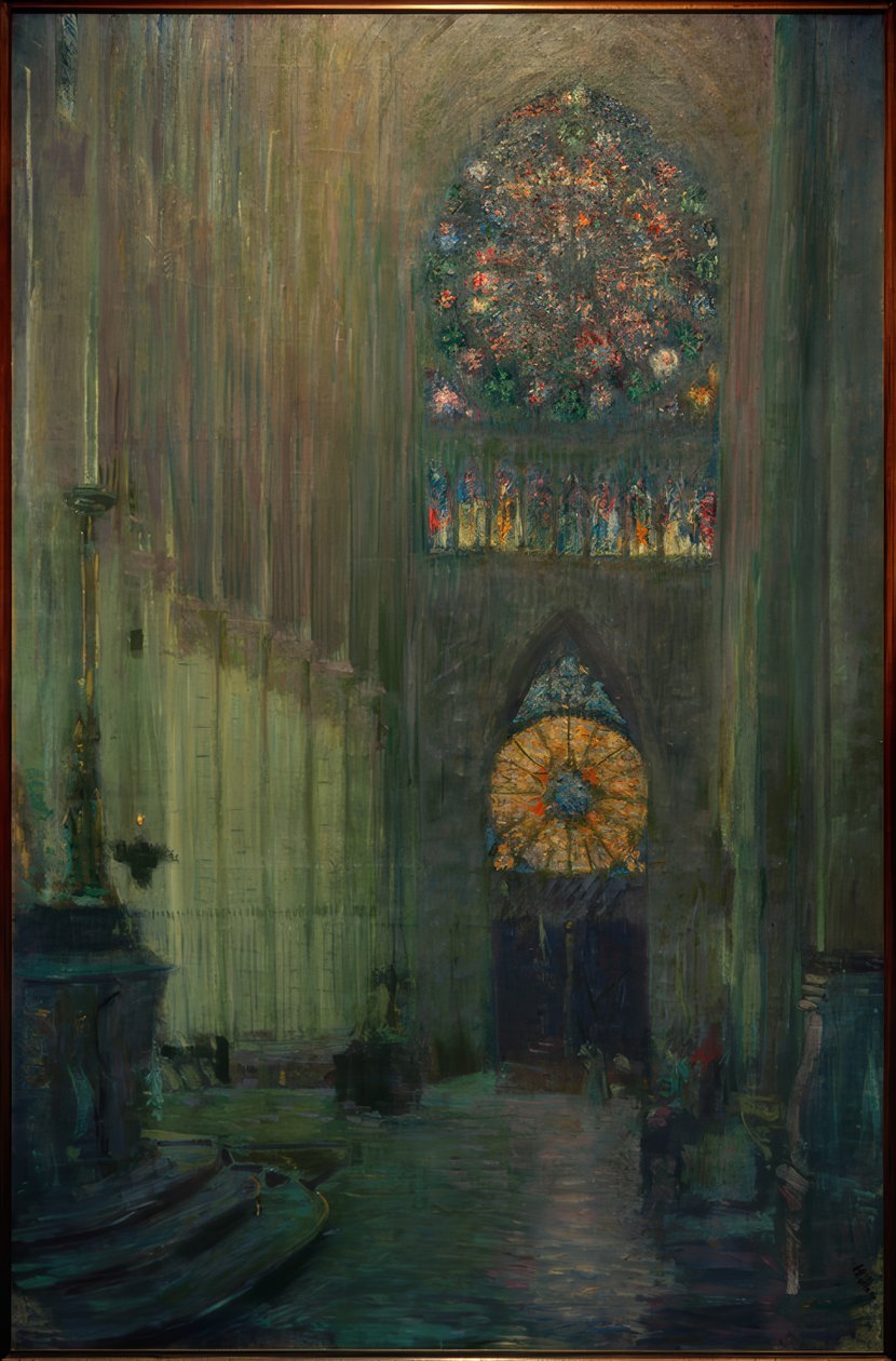 Innenansicht Kathedrale Reims von Paul Cesar Helleu